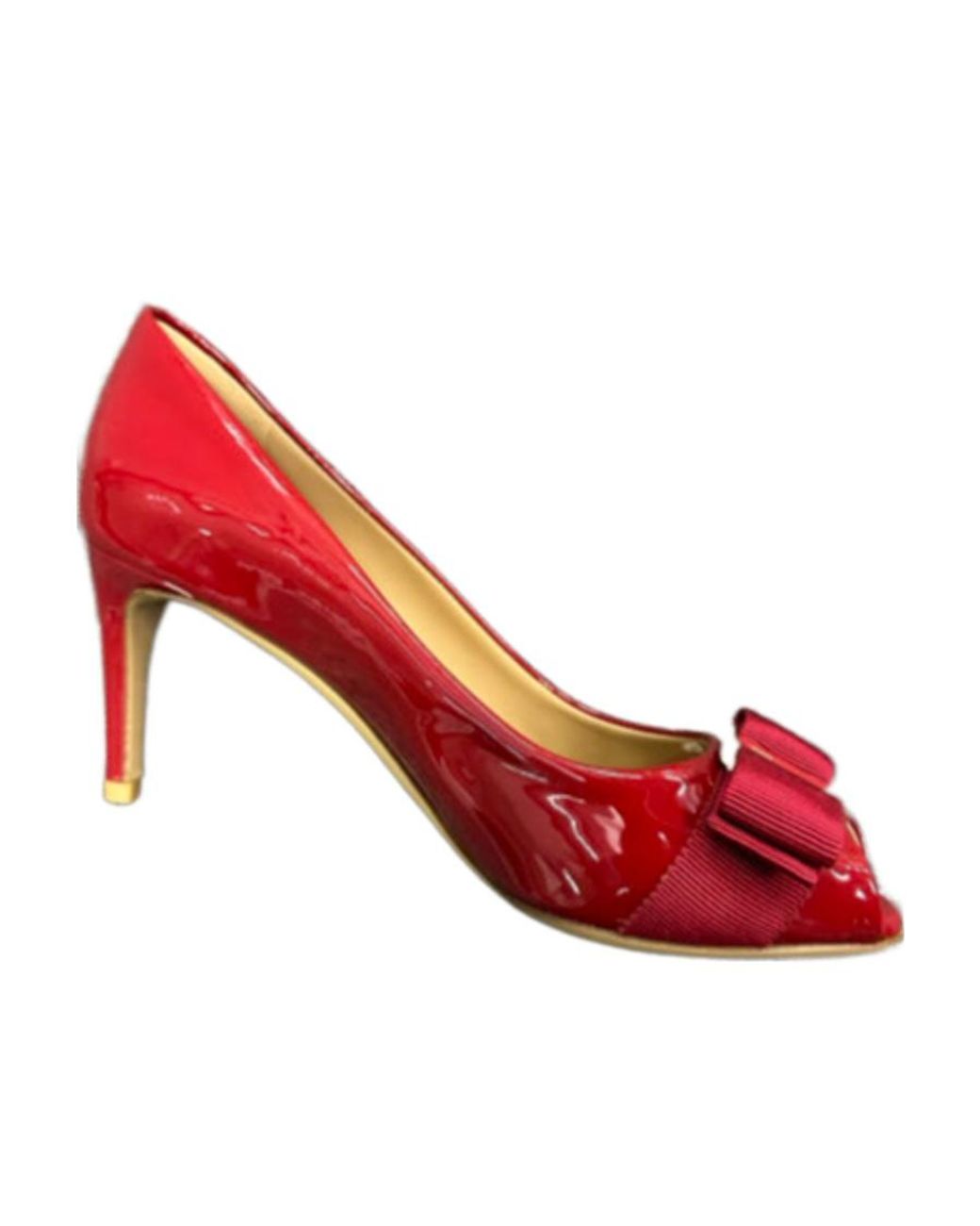 Ferragamo Red Logo High Heels