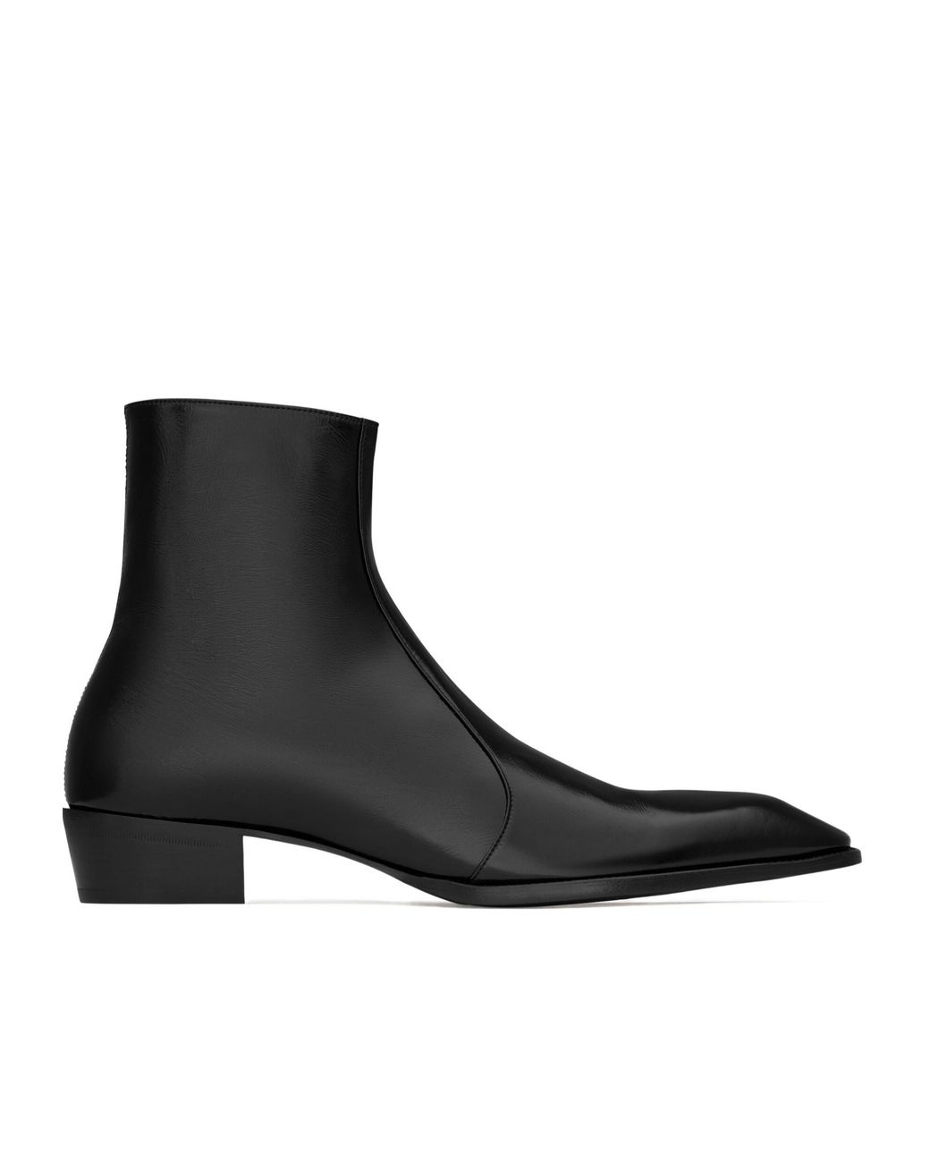 Saint Laurent Black Leather Ankle Boots for men