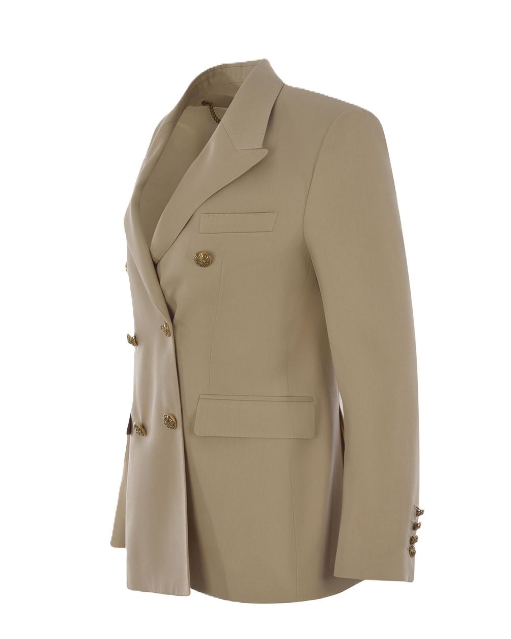 Golden Goose Deluxe Brand Natural Double-Breasted Tailored Blazer