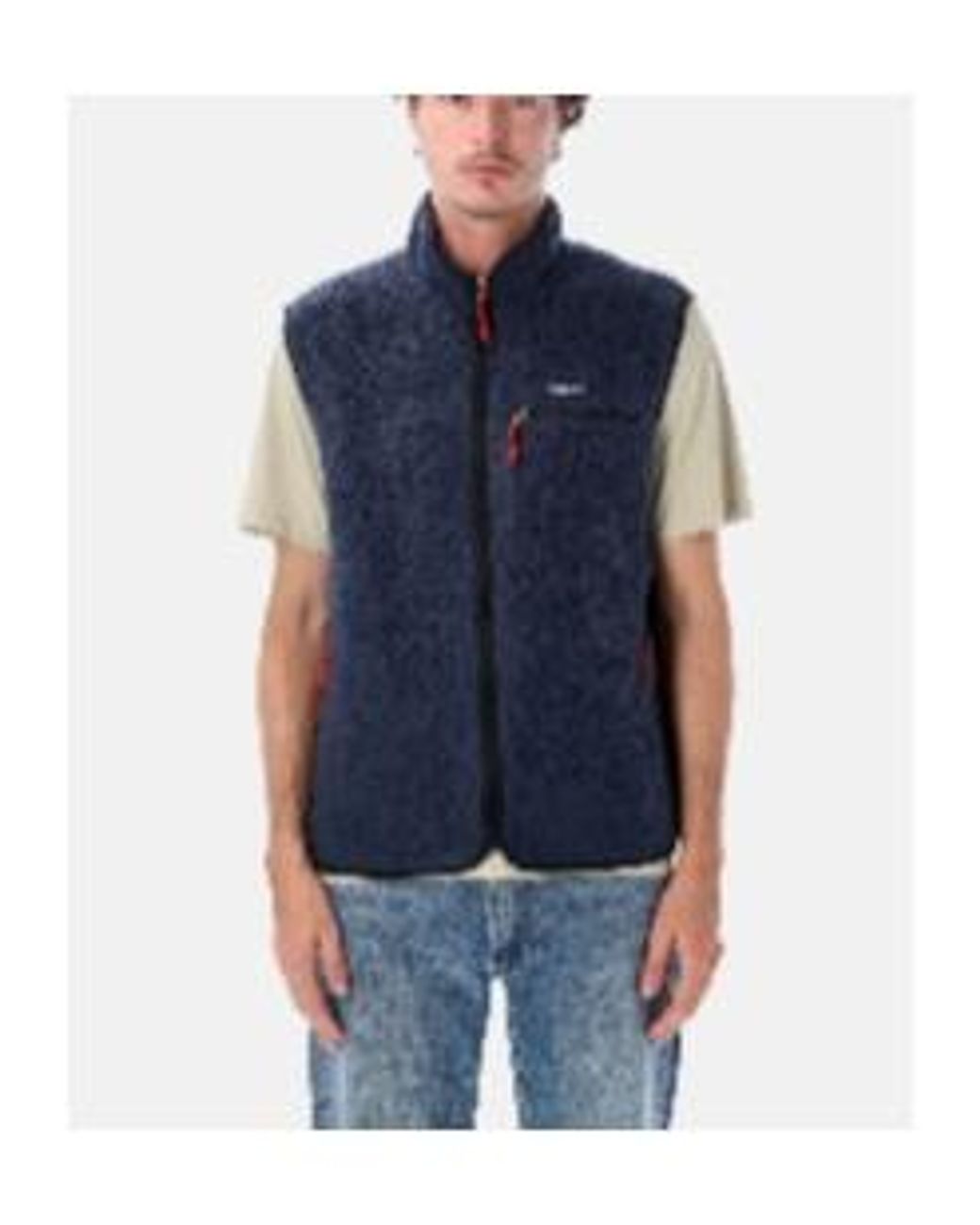 Patagonia Blue Retro Pile Fleece Vest for men