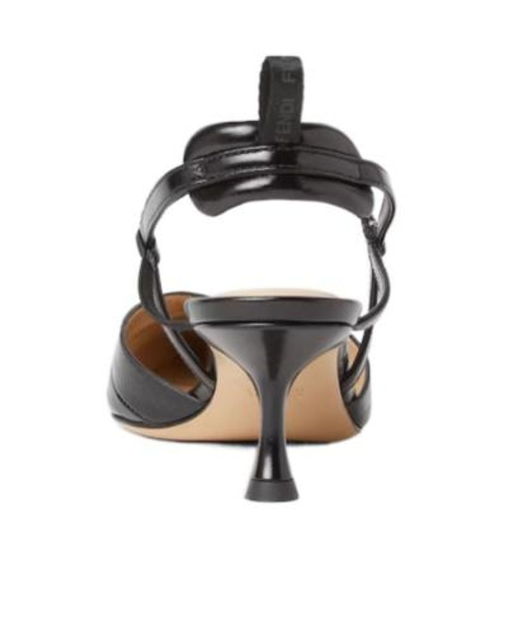 Fendi Black Very Colibri Hagfish Medium-Heeled Slingbacks