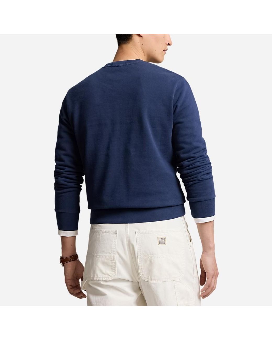 Polo Ralph Lauren Blue Loopback Fleece Sweatshirt for men