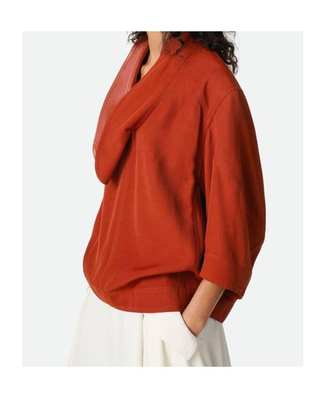 Bottega Veneta Red Long-Sleeved Relaxed-Fit Shirt