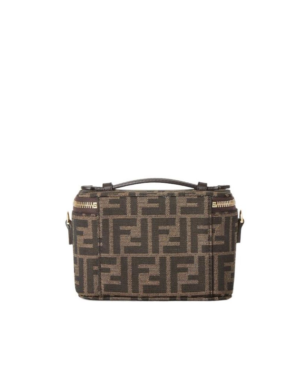 Fendi White Ff Jacquard Mini Crossbody Bag