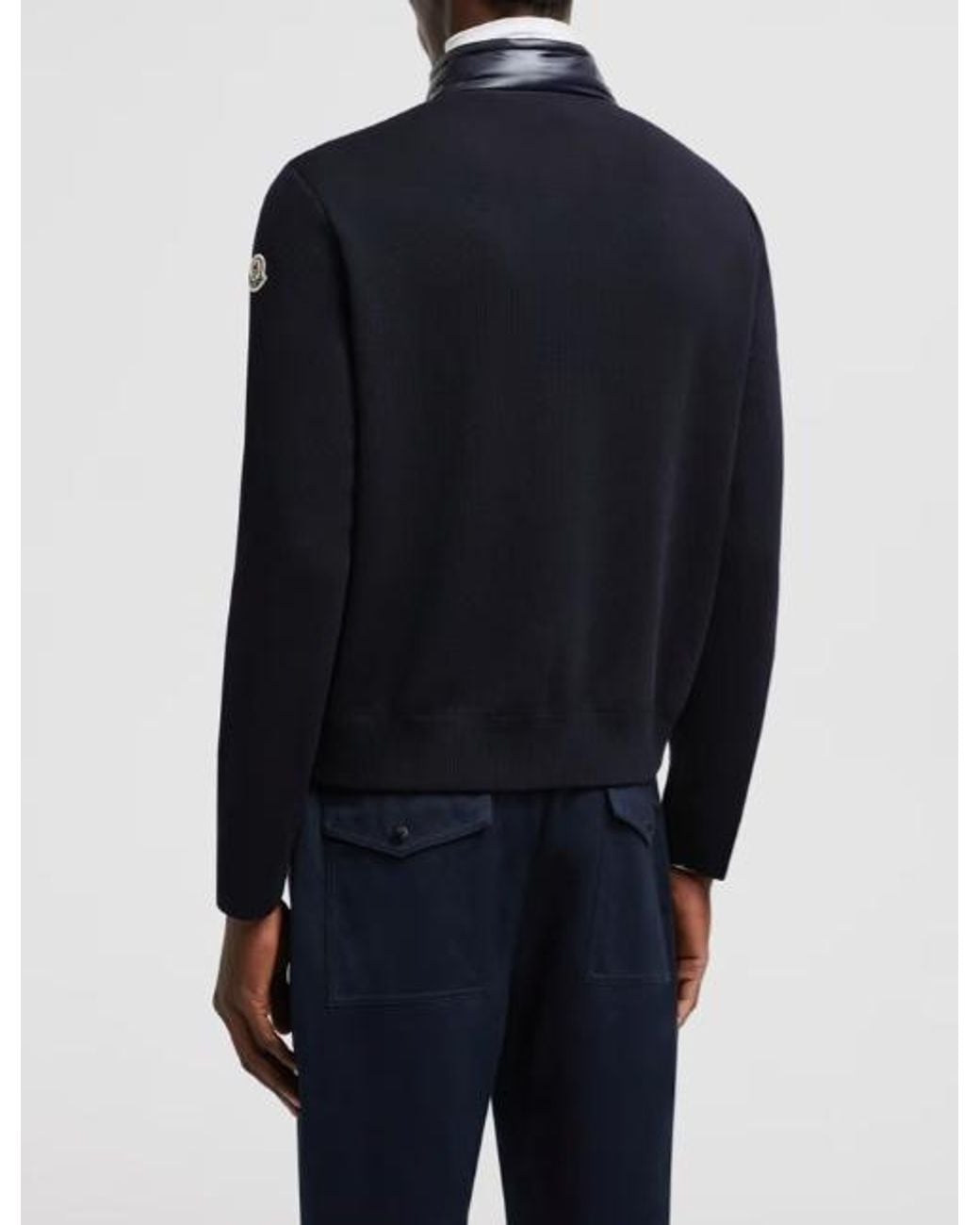 Moncler Blue Zip-Up Padded Jacket for men
