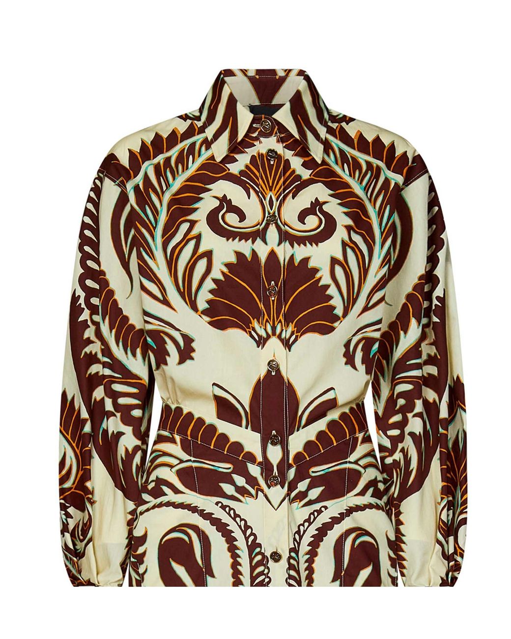Etro Natural Graphic-Print Cotton Shirtdress