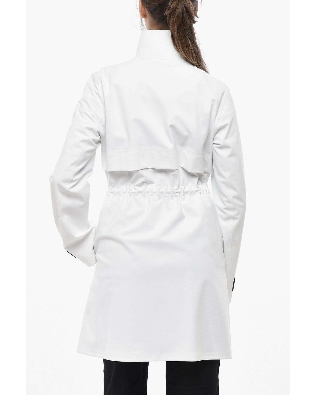 Woolrich White Pequea Logo Patch Coat