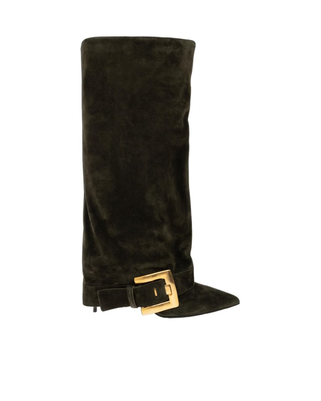 Balmain Black Buckle Detailed Heeled Boots