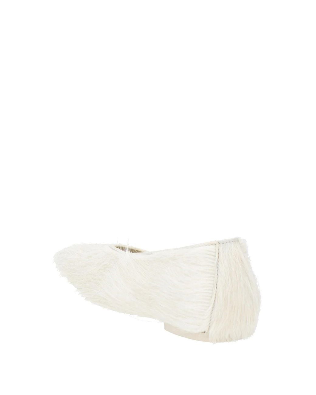 Rick Owens White Minimalist Ballet Flats