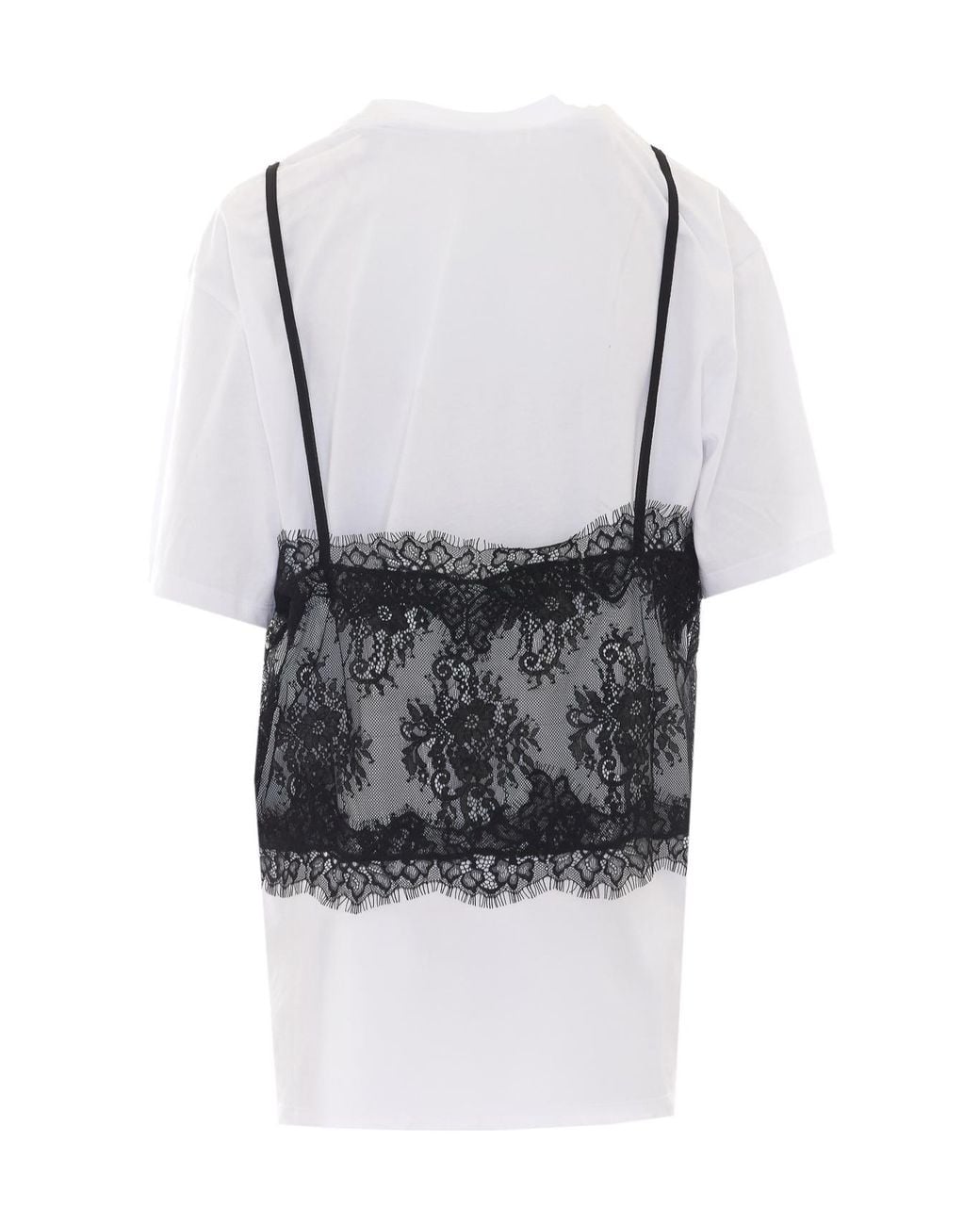 Aniye By White Lace Overlay Oversized T-Shirts