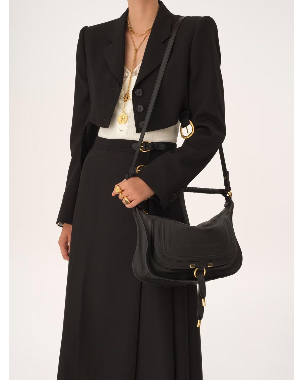 Chloé Black Chloé Marcie Small Shoulder Bag