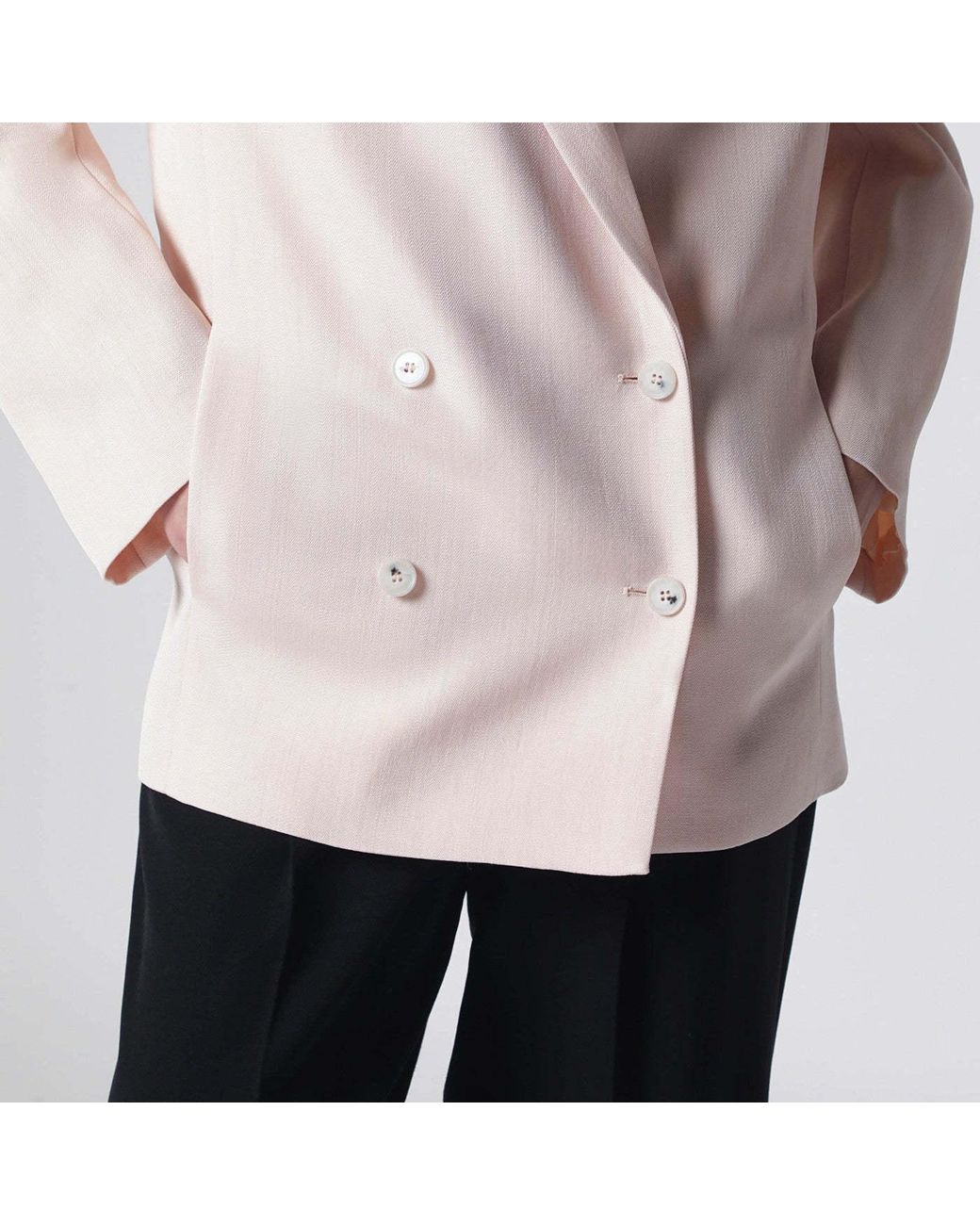 Loulou de Saison White Double-Breasted Jacket