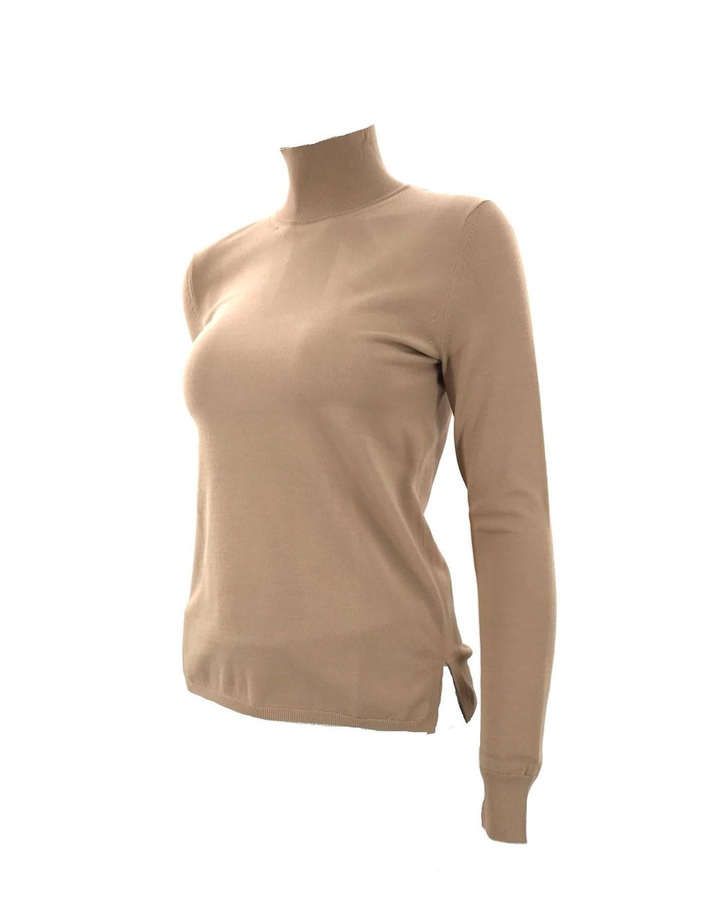 Max Mara Natural Funnel-Neck Sweater