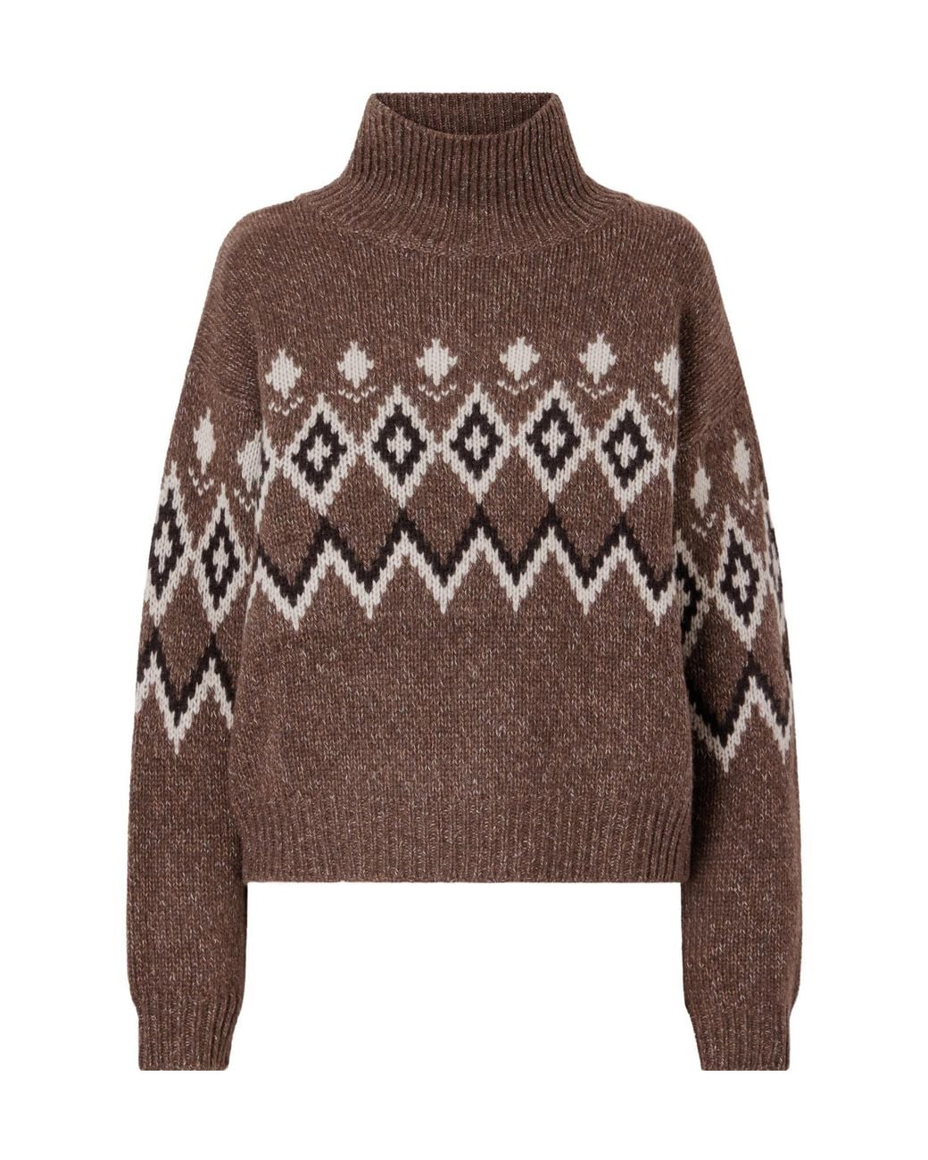 Lisa Yang Brown Cashmere Turtleneck Sweater