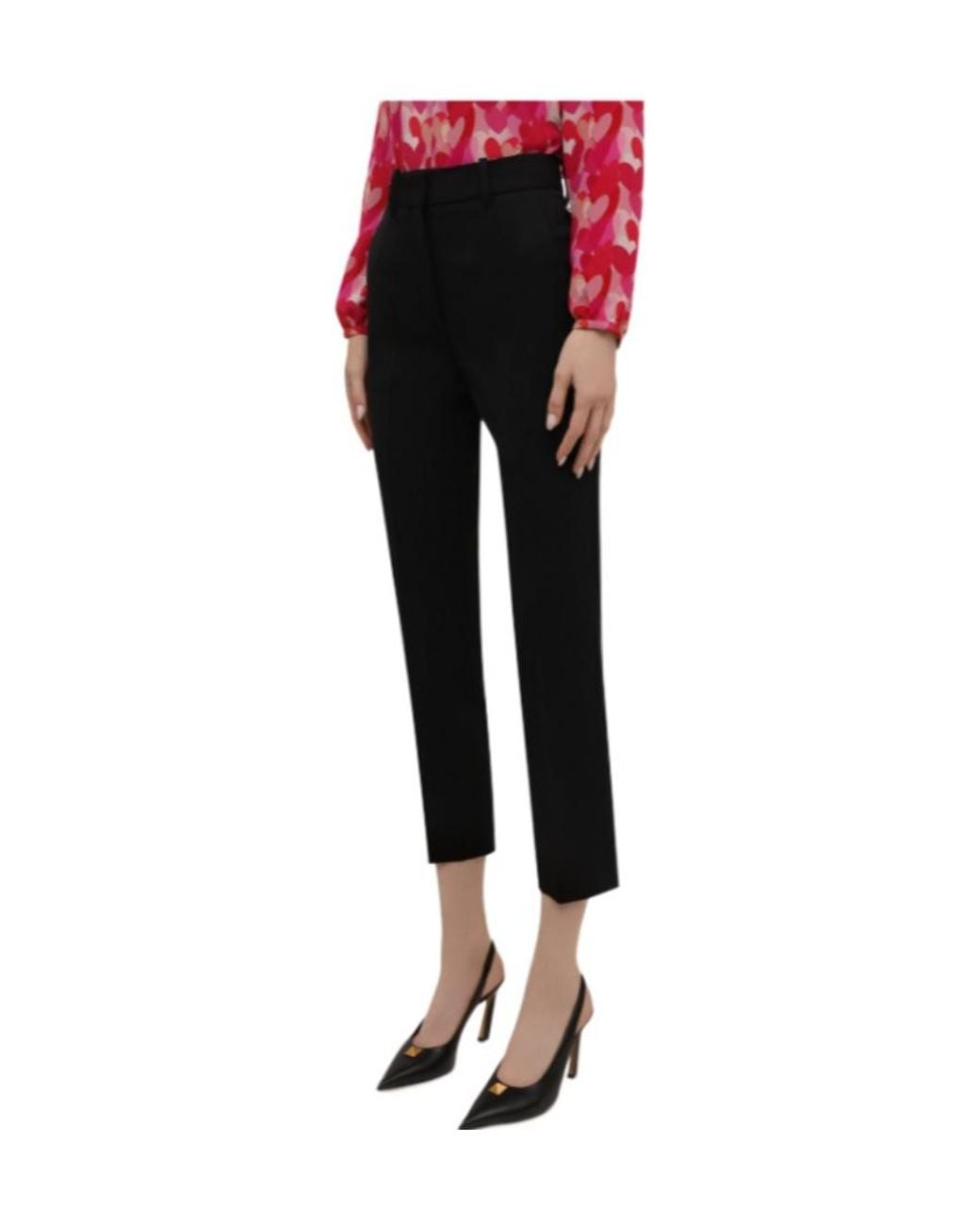 Valentino Black Logo Dress Pants