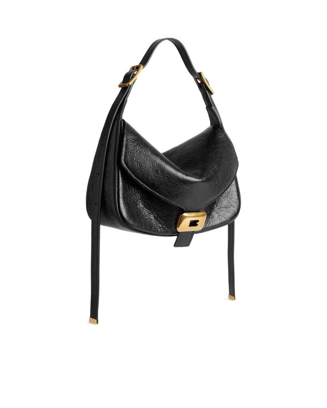 Balenciaga Black Clicca Medium Shoulder Bag