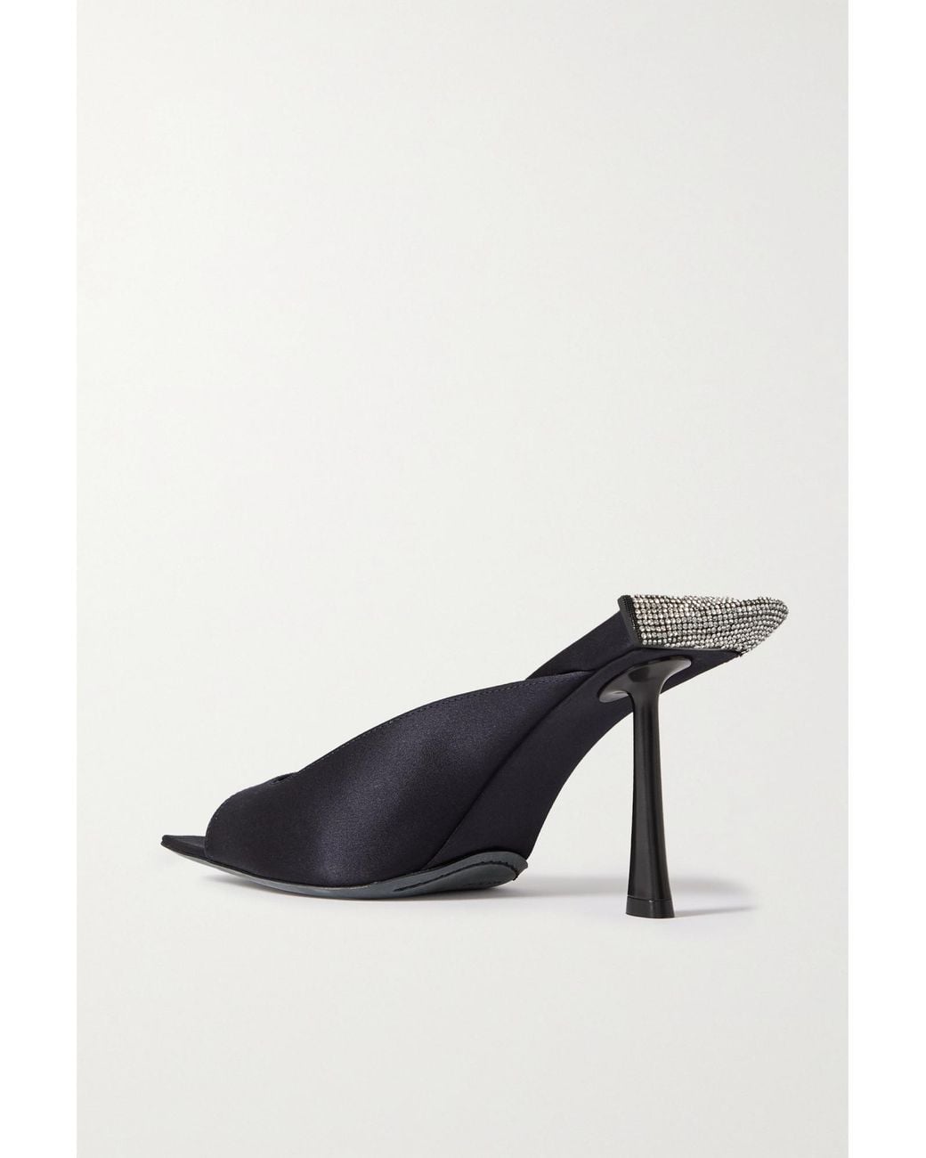 Benedetta Bruzziches Blue Cossyra Crystal-Embellished Silk Mules