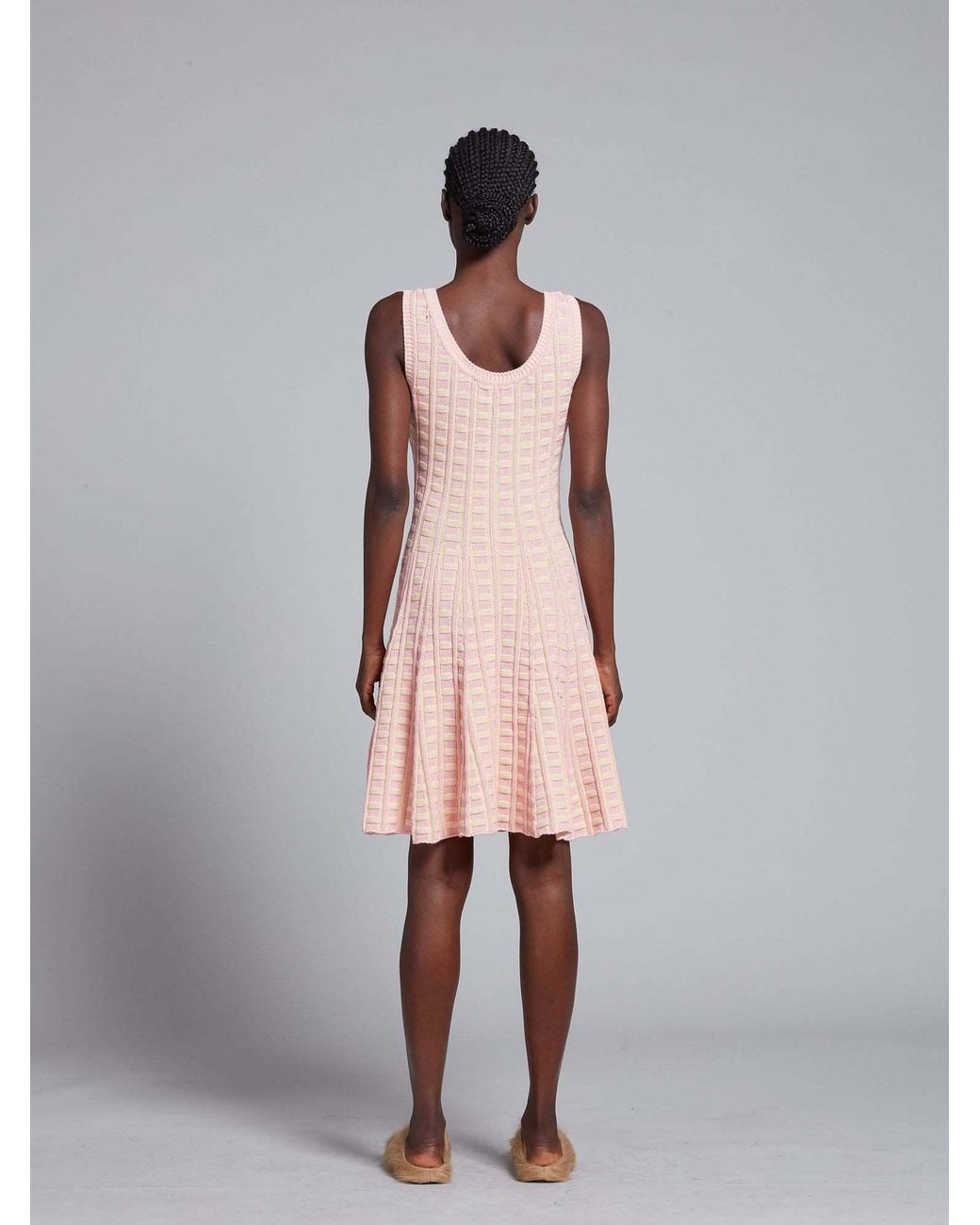 Marni Pink Scoop-Neck Cotton Dress