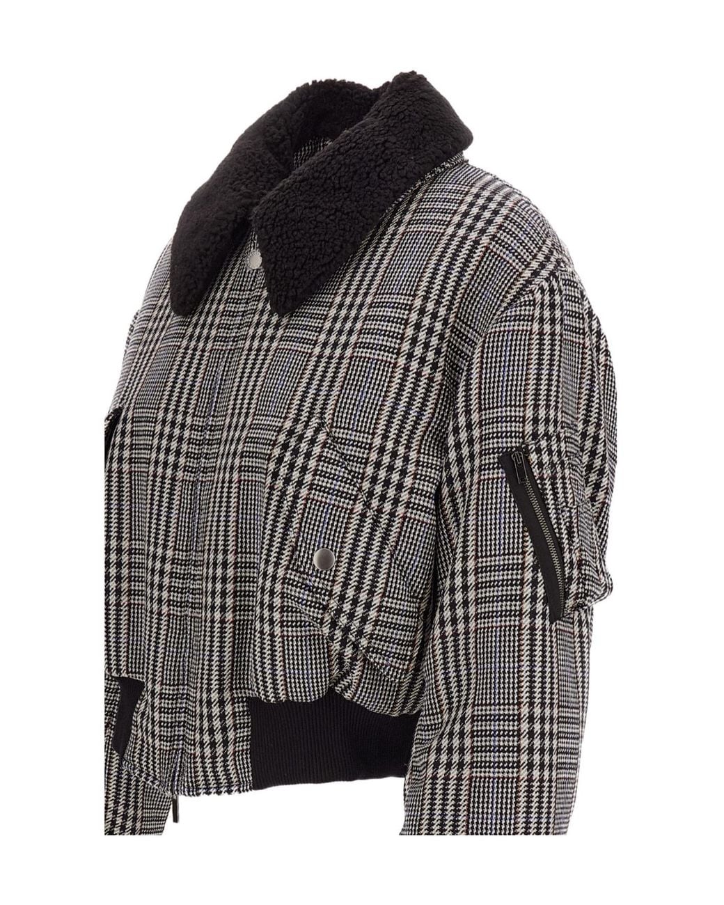 Stella McCartney Gray Padded Zipped Bomber Jacket