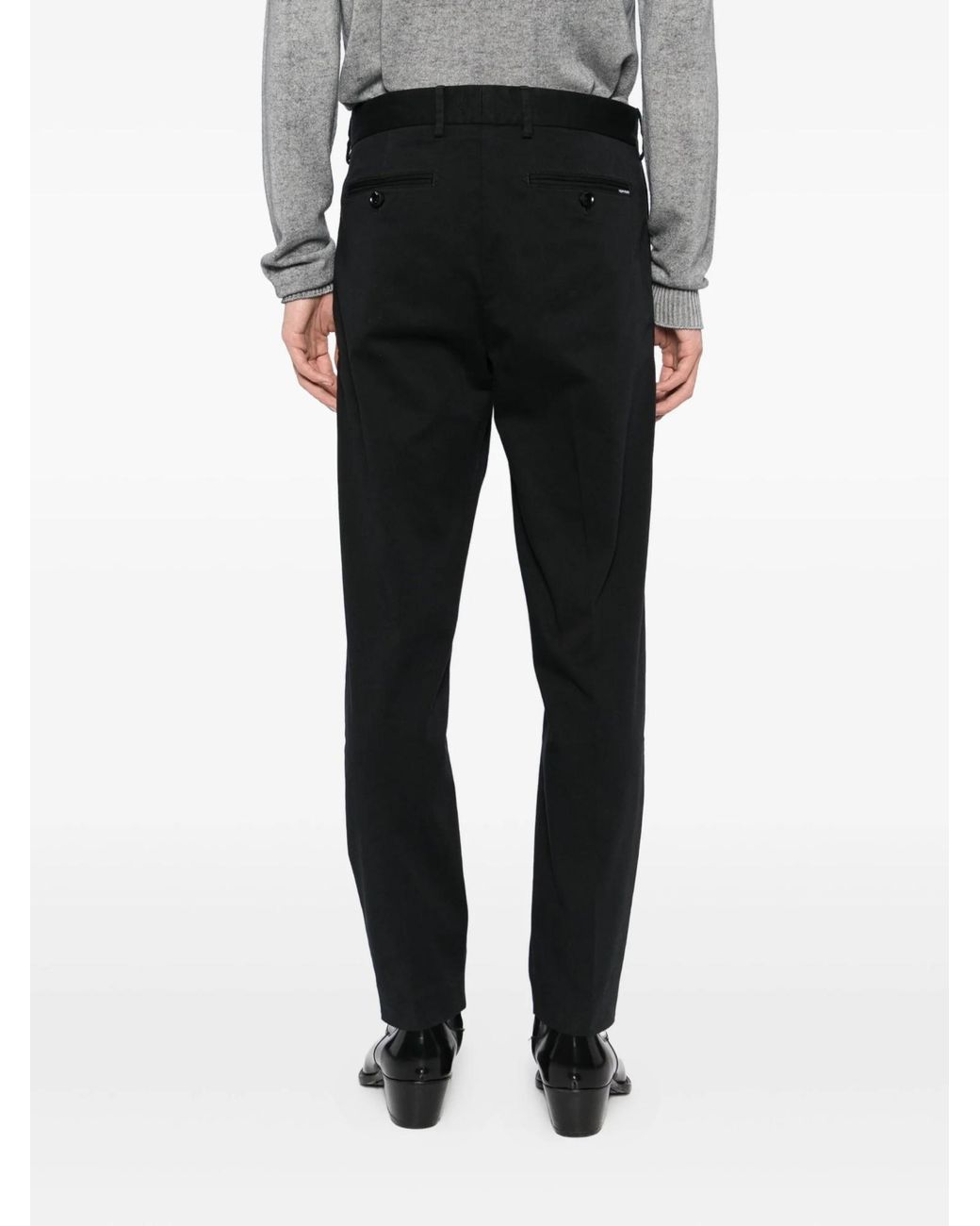 Tom Ford Black Tapered-Leg Trousers for men