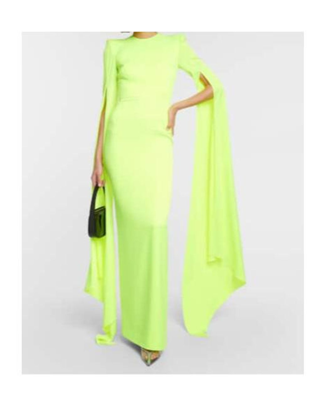 Alex Perry Yellow Bennett Satin Gown