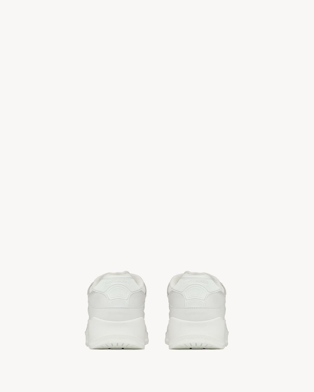Saint Laurent White "Bump" Suede Leather Sneakers for men