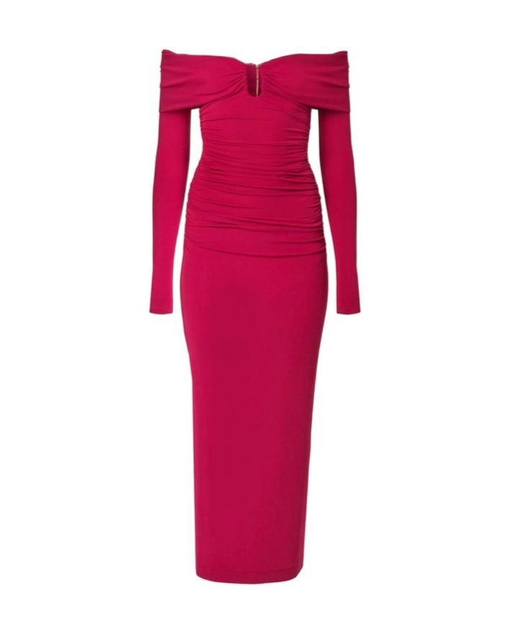 Carolina Herrera Red Long-Sleeved Dress
