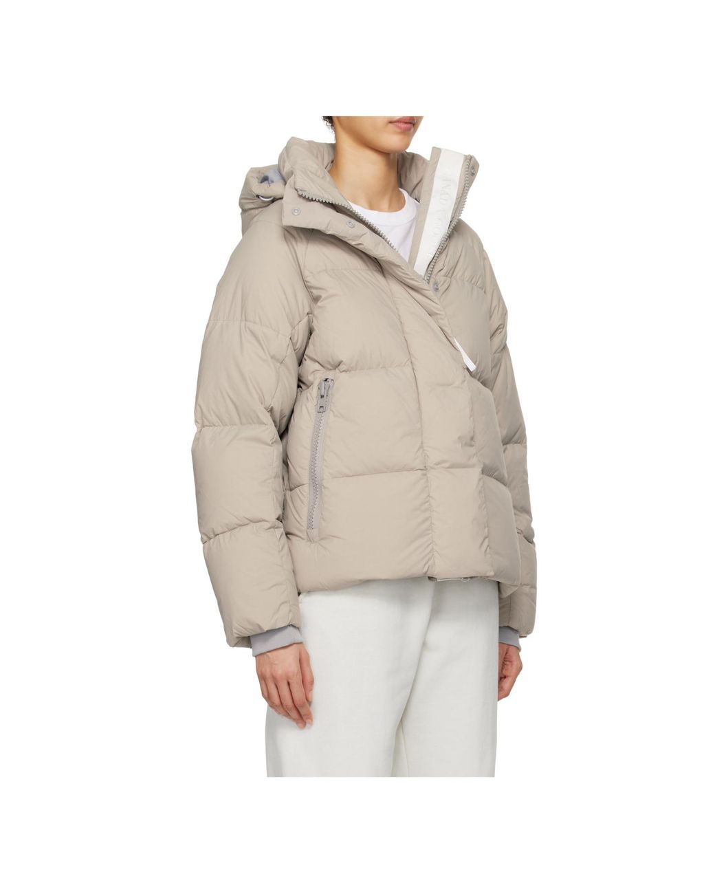 Canada Goose Brown Hooded Quilted Down Jacket