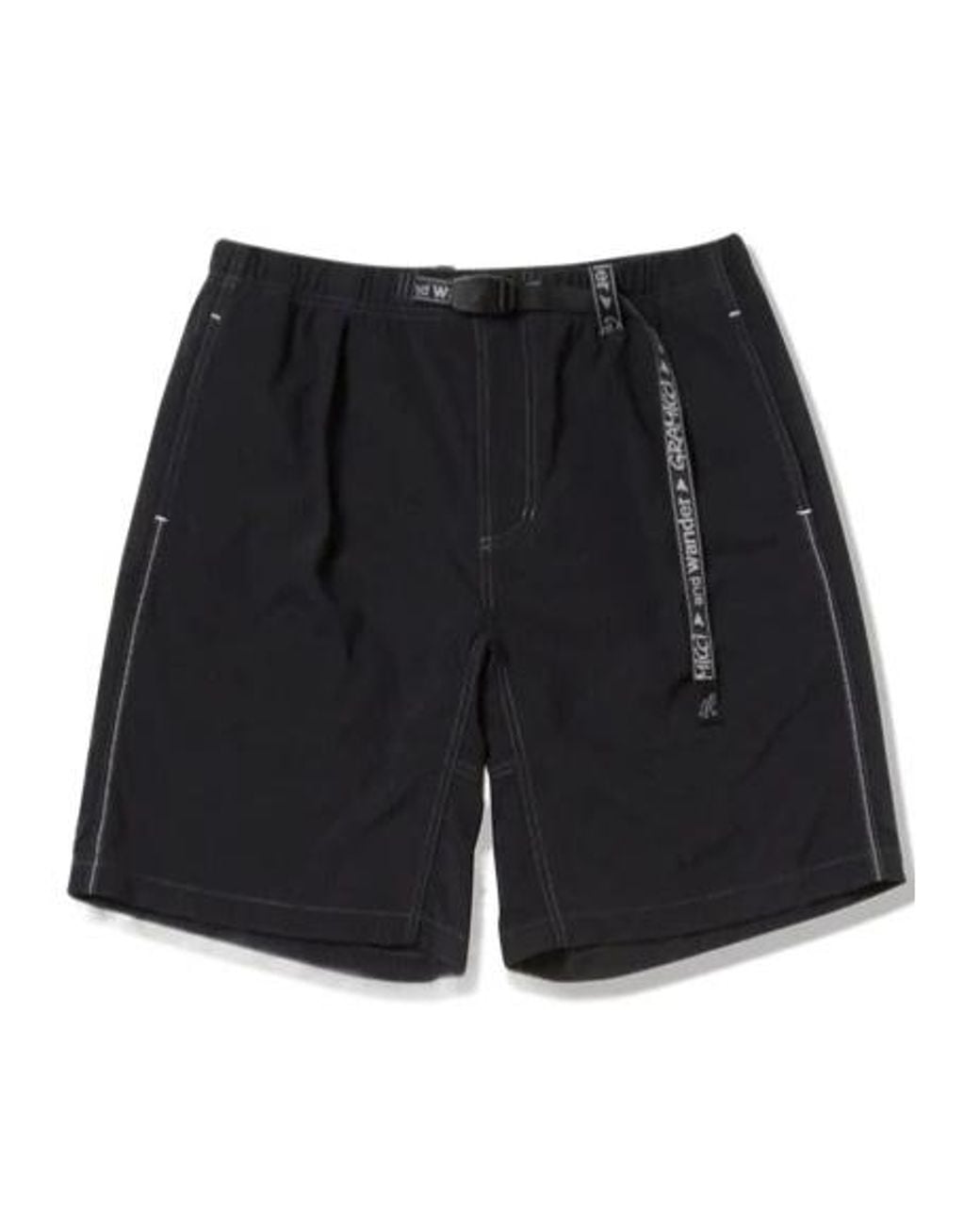 And Wander Black X Gramicci Nylon G Shorts for men