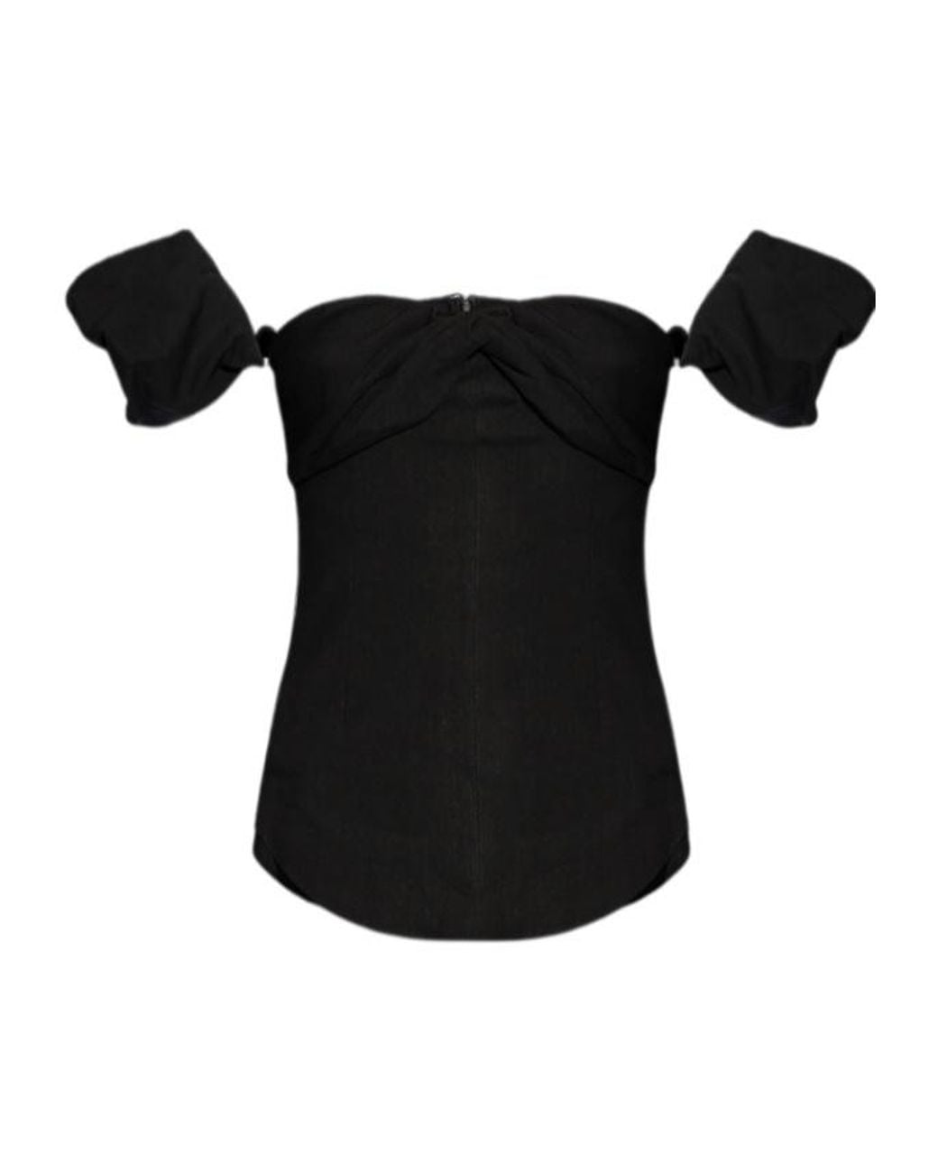 Isabel Marant Black Daniela Detachable-Sleeved Strapless Blouse