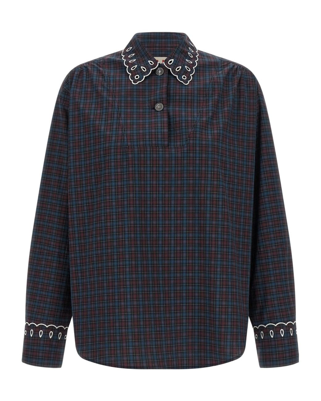 Marni Blue Long-Sleeved Shirt