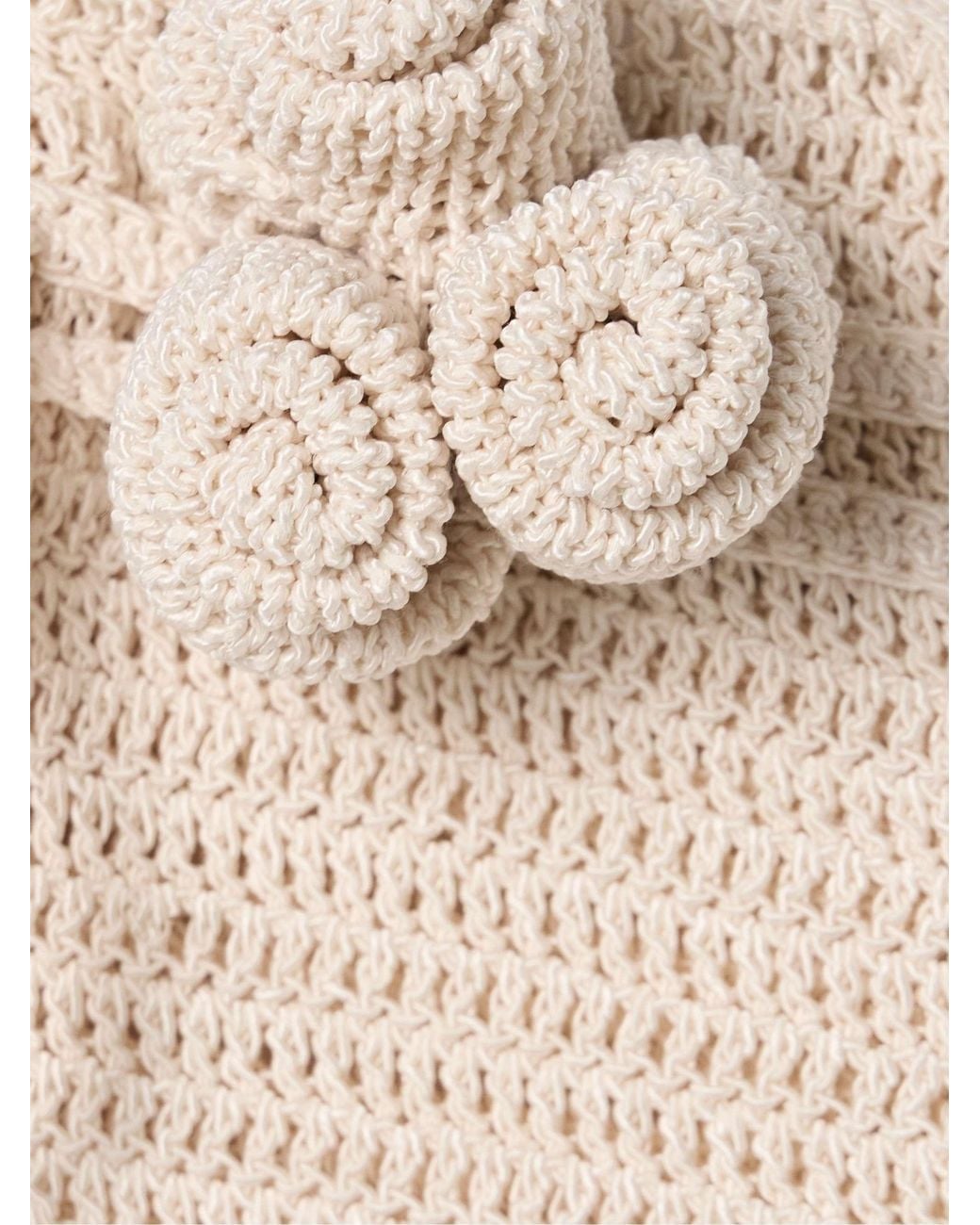 Magda Butrym Natural Decal Crocheted Skirt