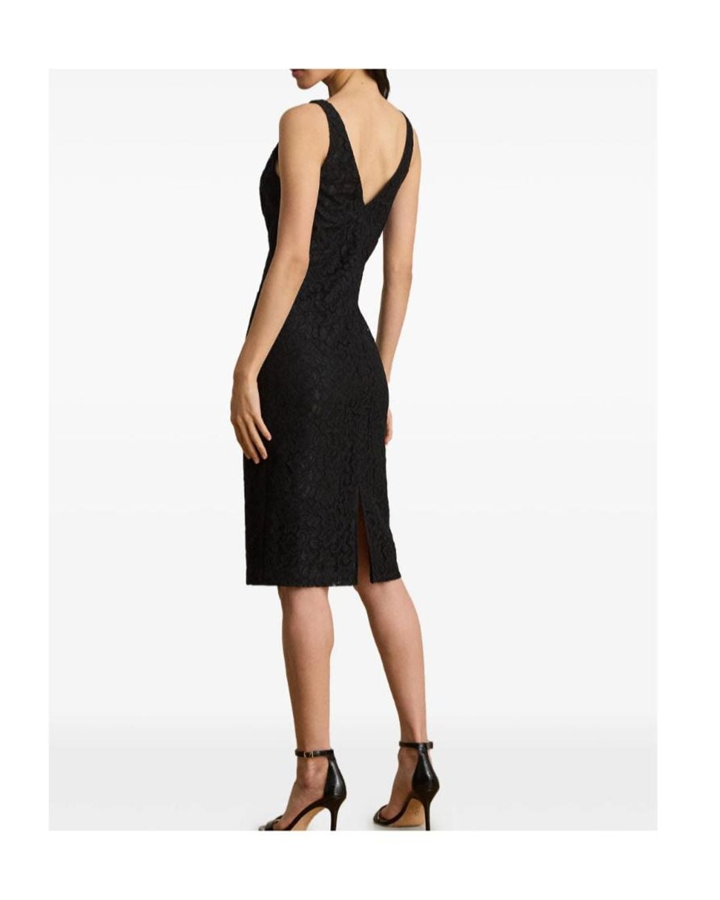Ralph Lauren Black Sleeveless Midi Dress