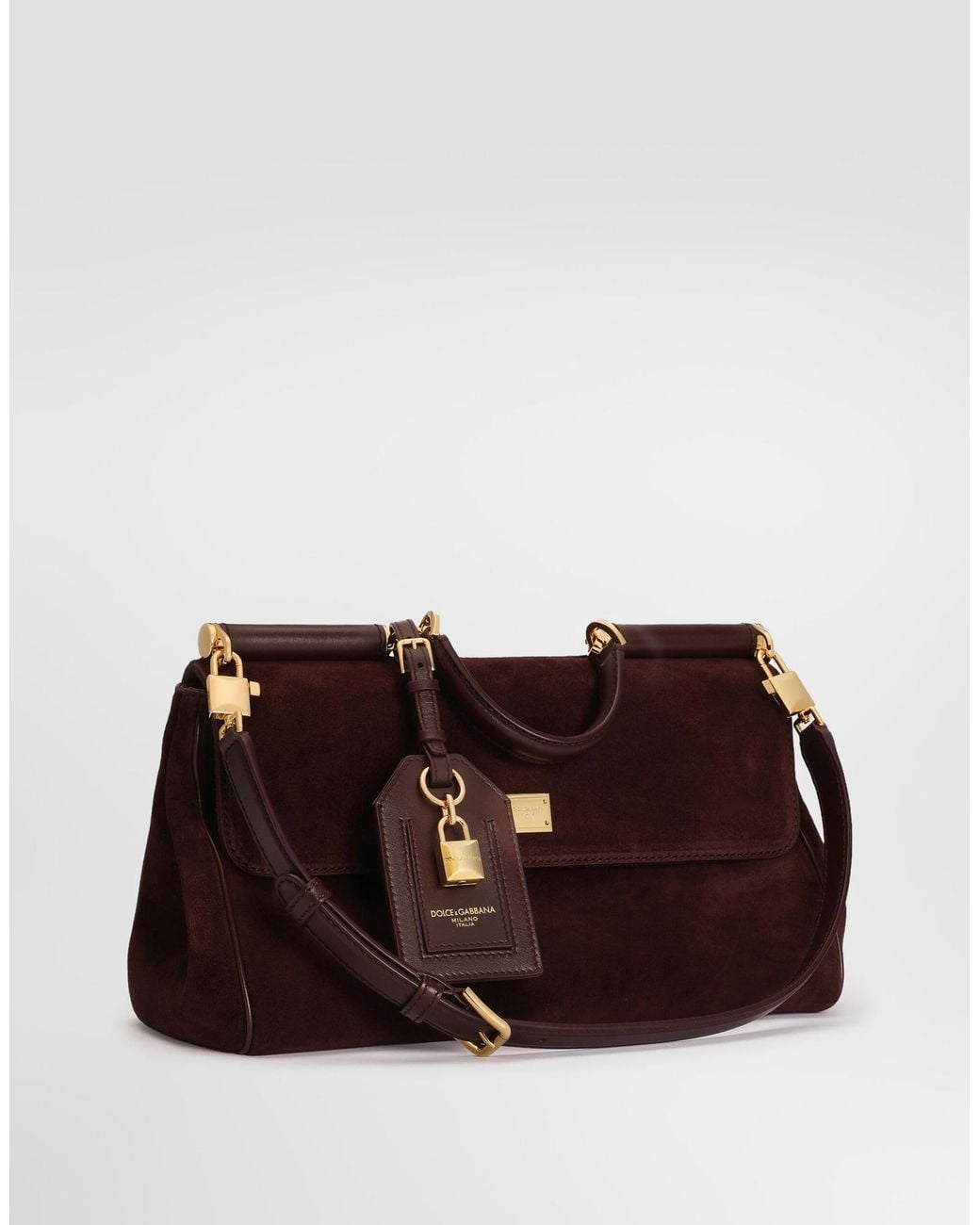Dolce & Gabbana Brown Sicily Foldover Top Tote Bag