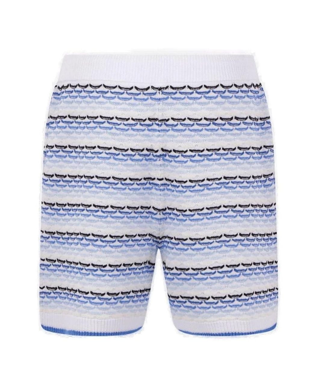 Casablanca Blue Logo Patch Drawstring Shorts for men