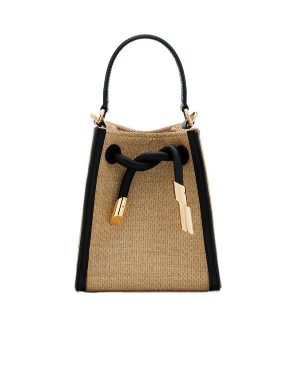 Lanvin Natural Drawstring Shoulder Bag