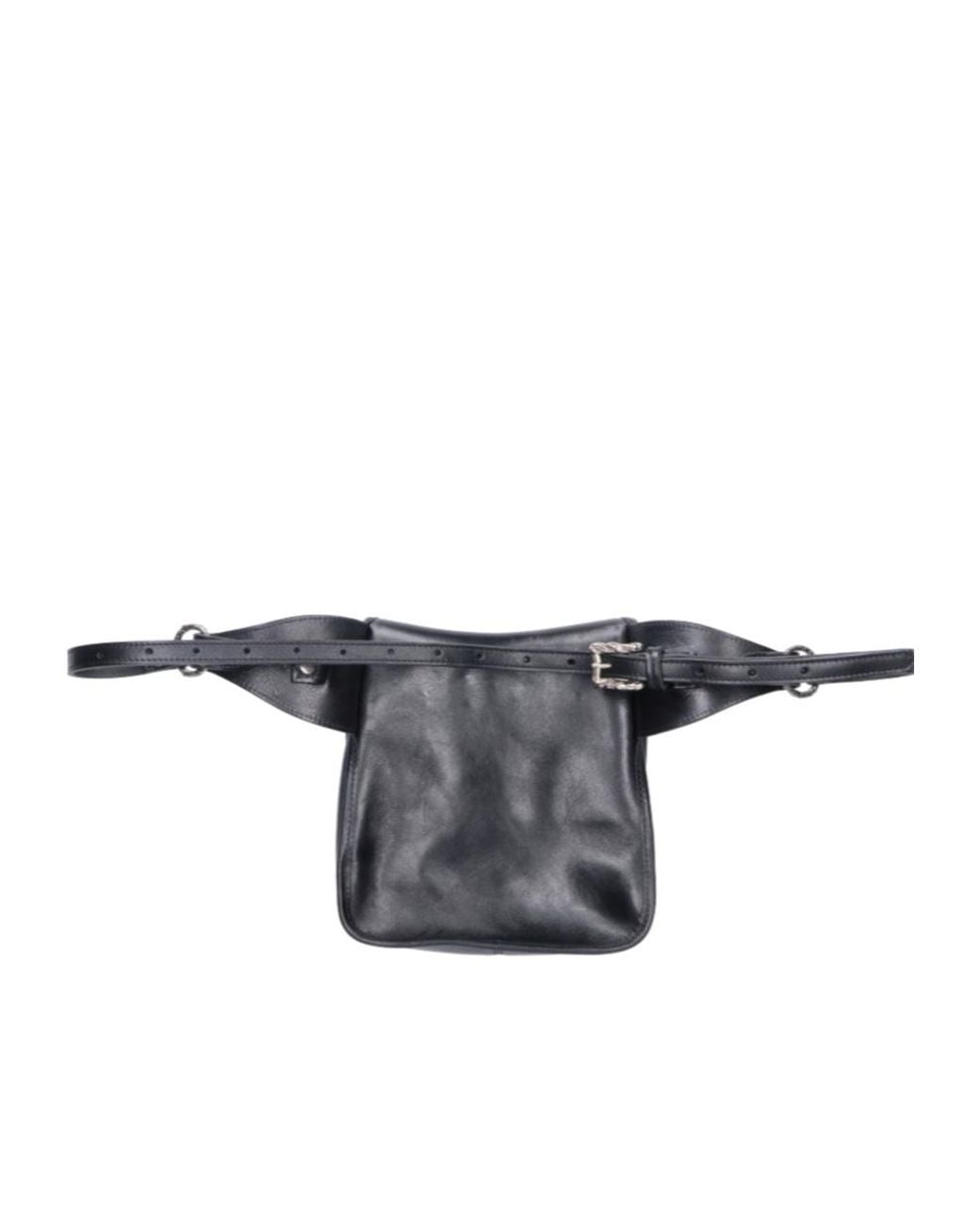 Enfants Riches Deprimes Black Buckle-Strap Leather Shoulder Bag for men
