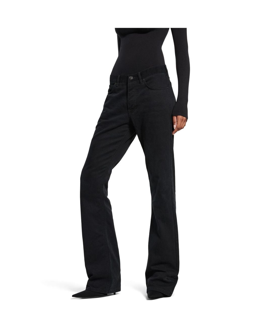 Balenciaga Black Mid-Waisted Straight-Leg Jeans