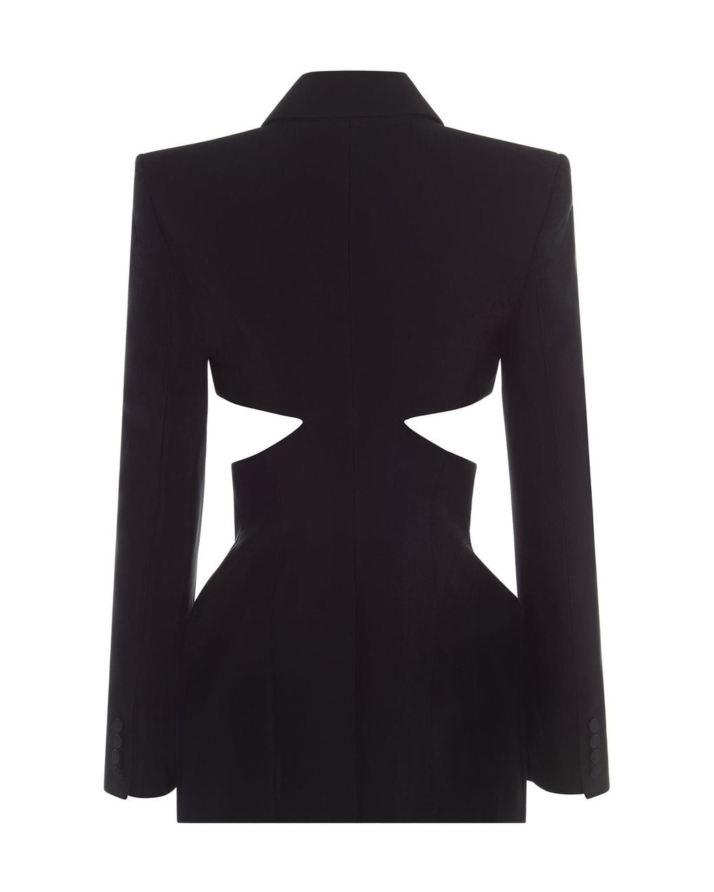 Mugler Black Cut-Out Detailing Blazer