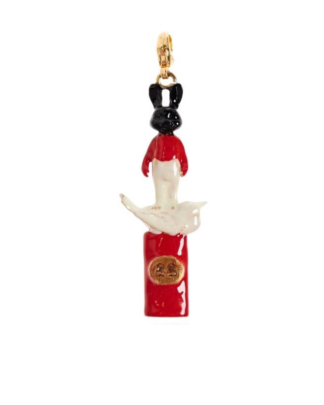 Marni Red Logo Detailed Charm