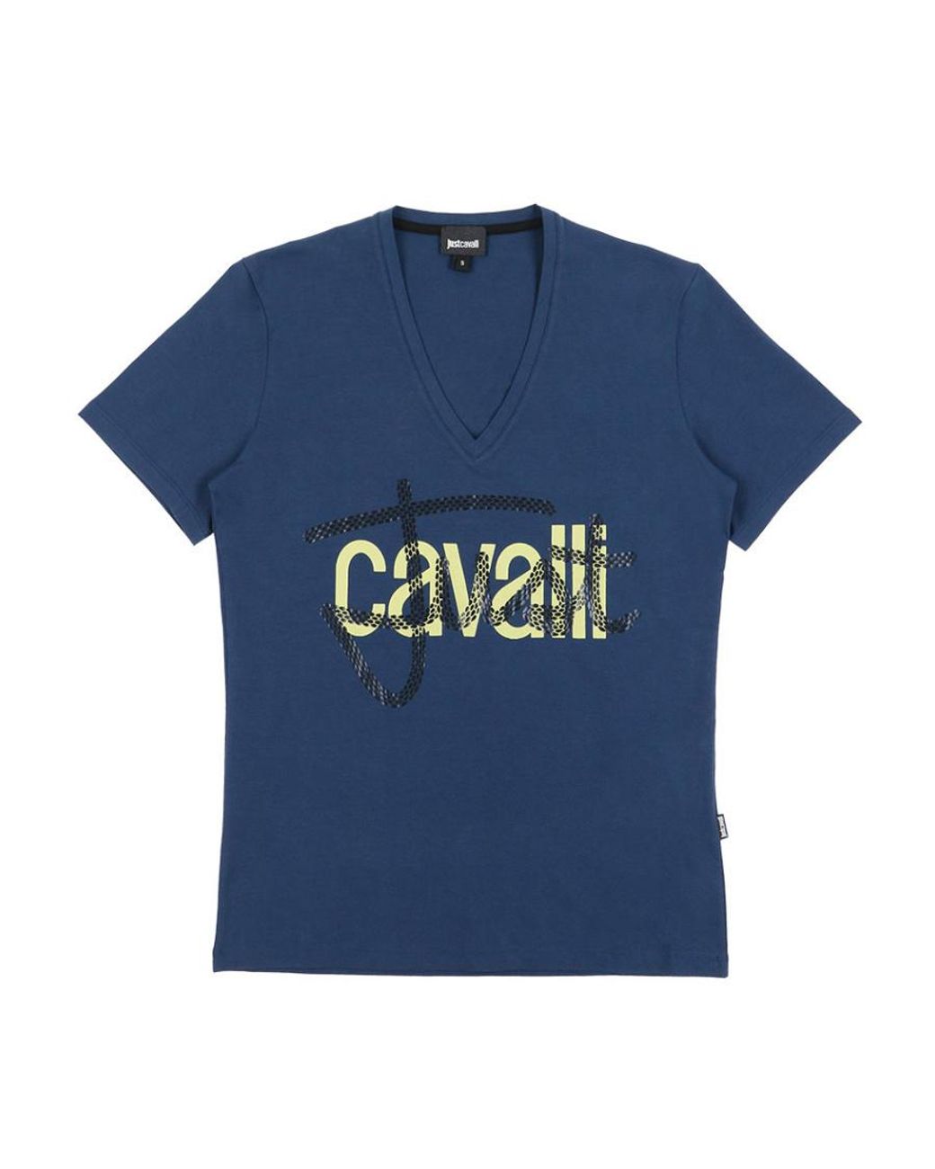 Just Cavalli Blue Letter T-Shirt for men