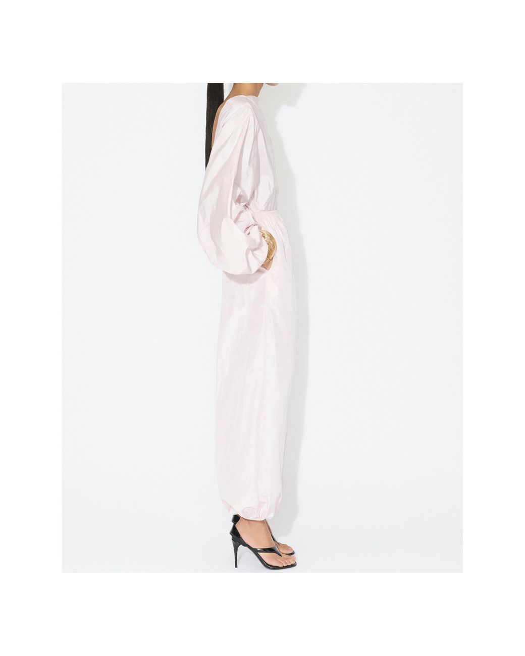 Alaïa Purple Alaïa Ballon Open-Back Bodysuit Top