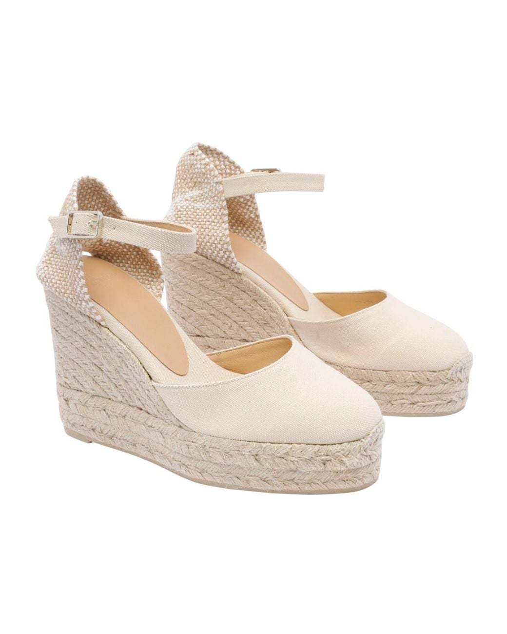 Castaner Metallic Castañer Carol Buckeld Wedge-Heel Espadrilles