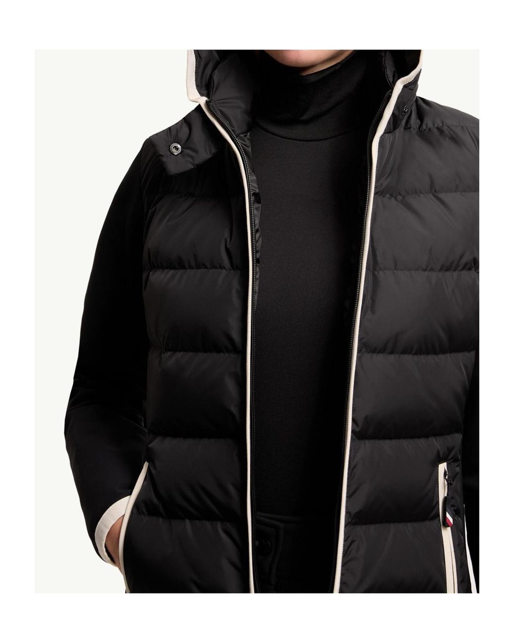 Moncler Black Grenoble Quilted Performance Hooded Jacket