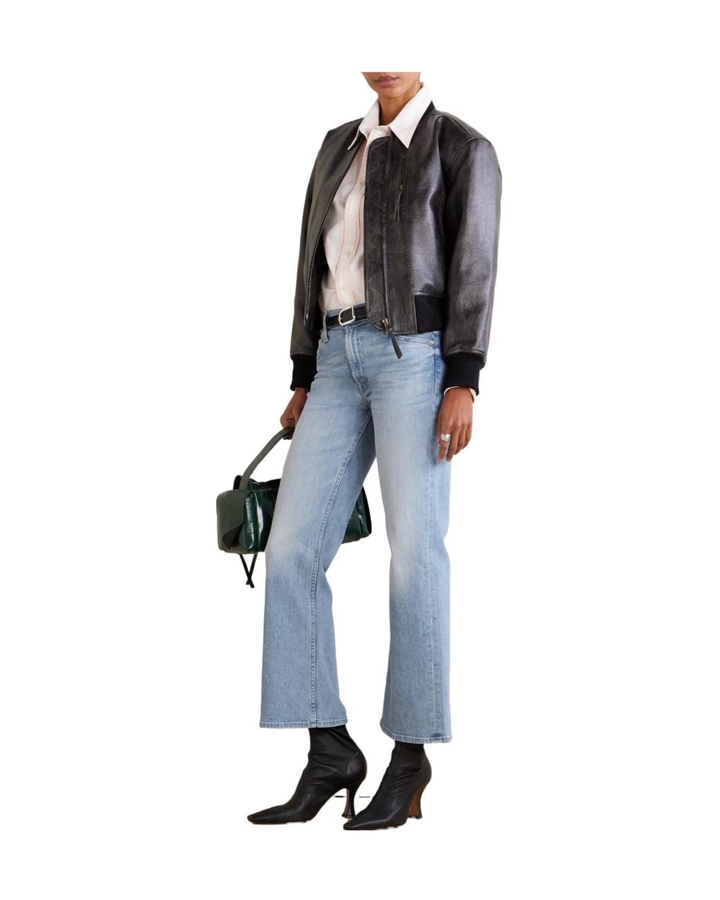 Mother Blue High-Rise Bootcut Jeans