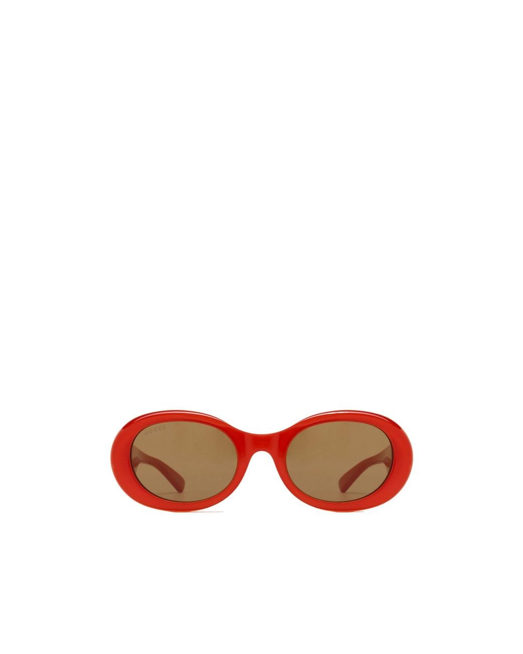 Gucci Orange Eyewear Oval Frame Sunglasses