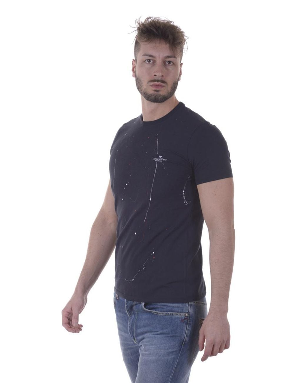 Armani Jeans Blue Logo T-Shirt for men