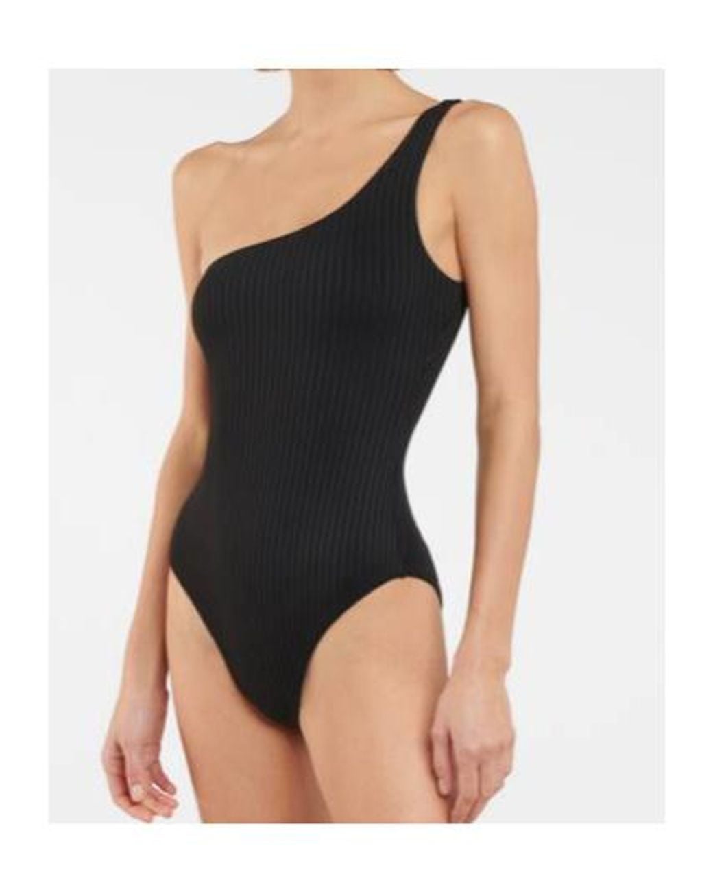 Melissa Odabash Black One-Shoulder Design Swimsuit