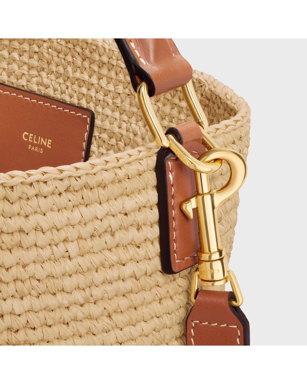 Céline Natural Medium Louise Bucket