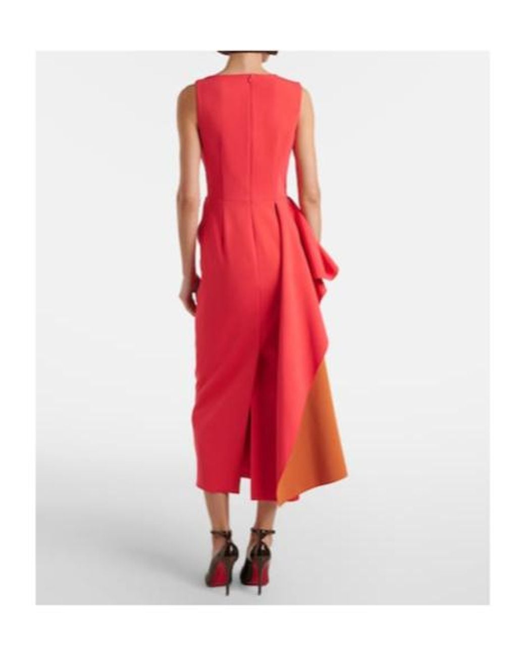 Roksanda Red Calatrava Crêpe Midi Dress